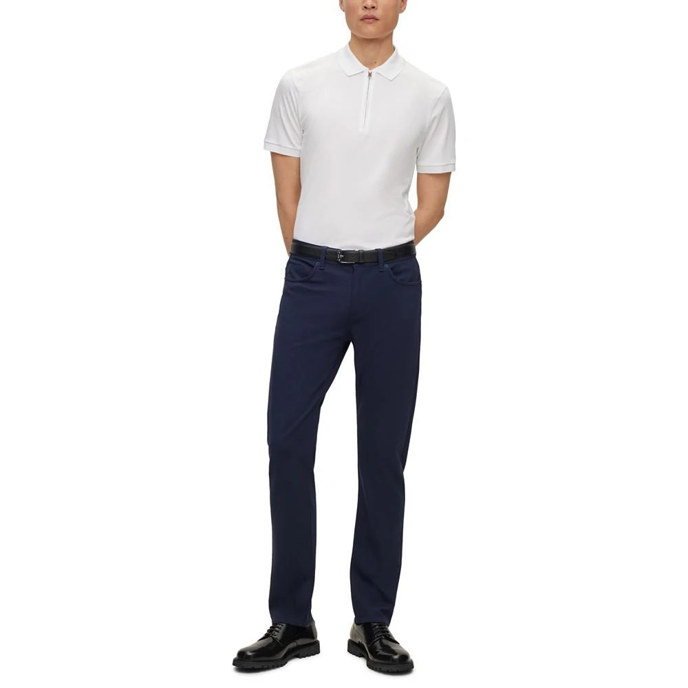 商品Hugo Boss|Men's Zip Placket Slim-Fit Polo Shirt,价格¥767,第4张图片详细描述