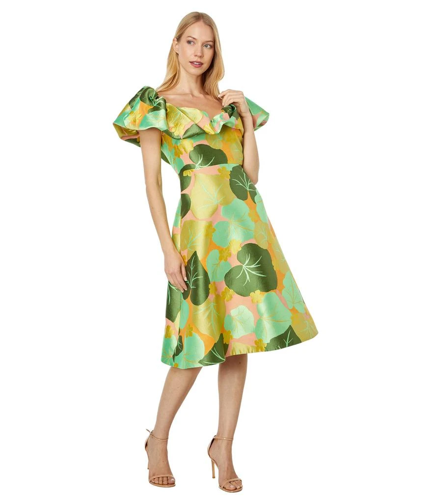 商品Kate Spade|Cucumber Floral Flounce Dress,价格¥1411,第1张图片