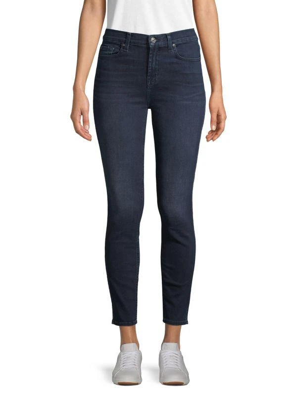 商品7 For All Mankind|Gwenevere High-Waist Ankle Skinny Jeans,价格¥391,第1张图片