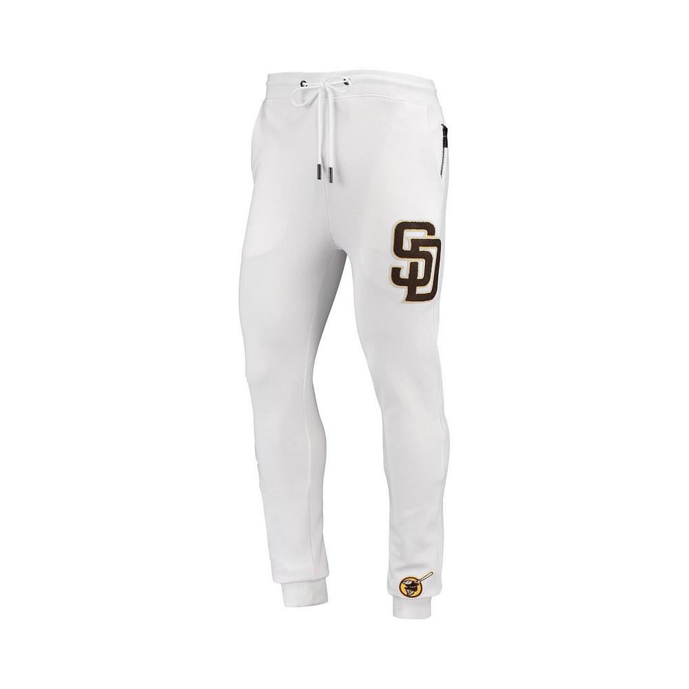 Men's White San Diego Padres Team Logo Jogger Pants商品第4张图片规格展示