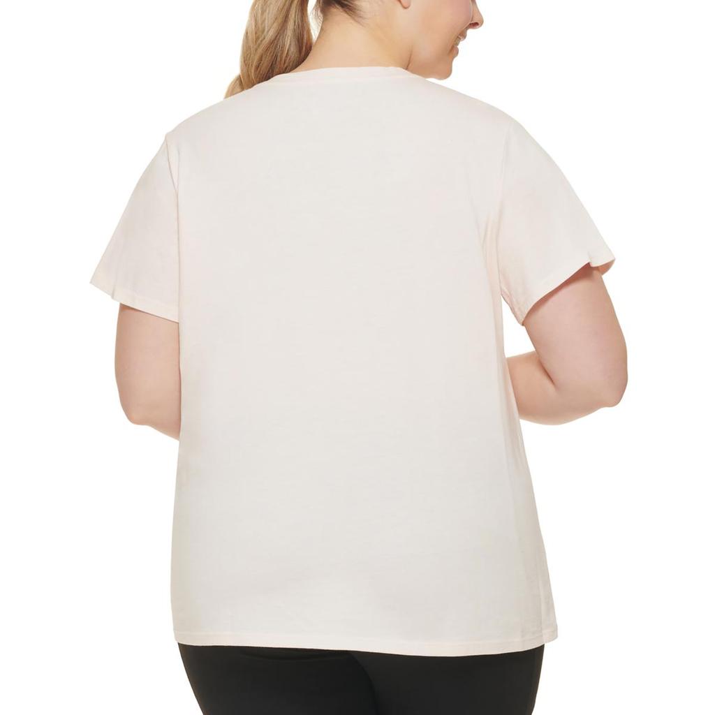 Calvin Klein Performance Womens Plus Modal Blend Graphic T-Shirt商品第4张图片规格展示