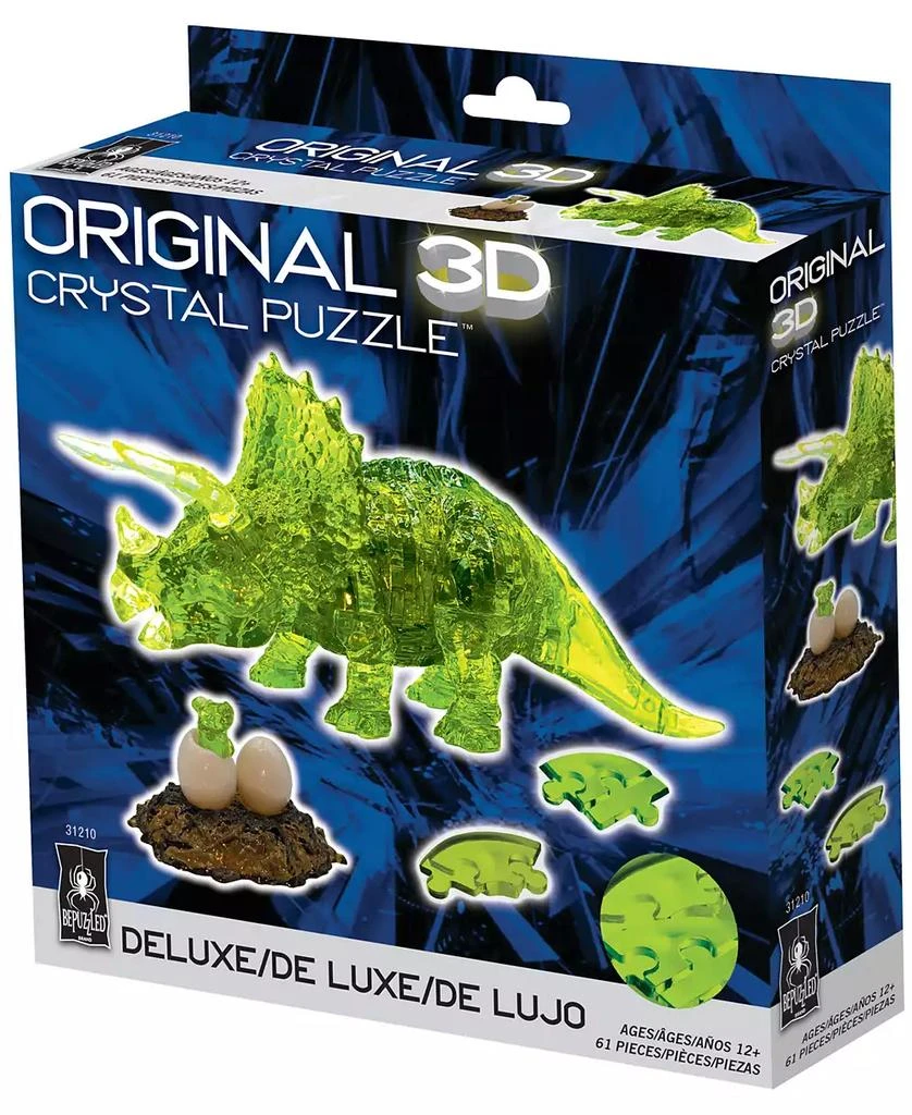 商品BePuzzled|3D Crystal Triceratops Baby Puzzle Set, 61 Pieces,价格¥178,第2张图片详细描述