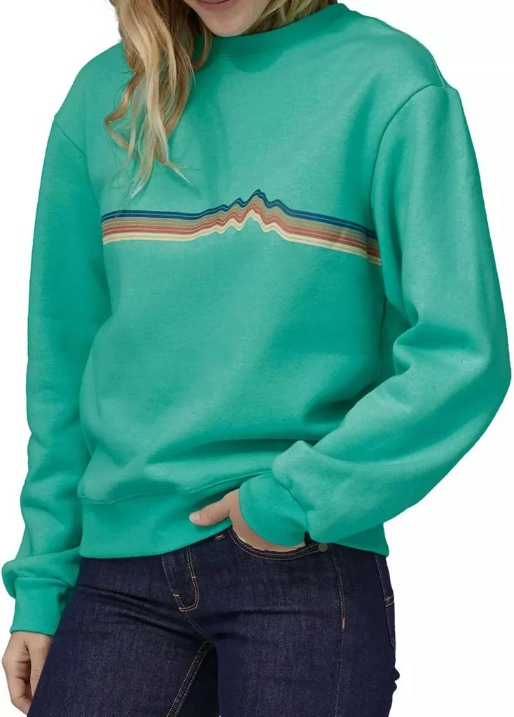 商品Patagonia|Patagonia Women's Ridge Rise Stripe Uprisal Crew Sweatshirt,价格¥518,第1张图片