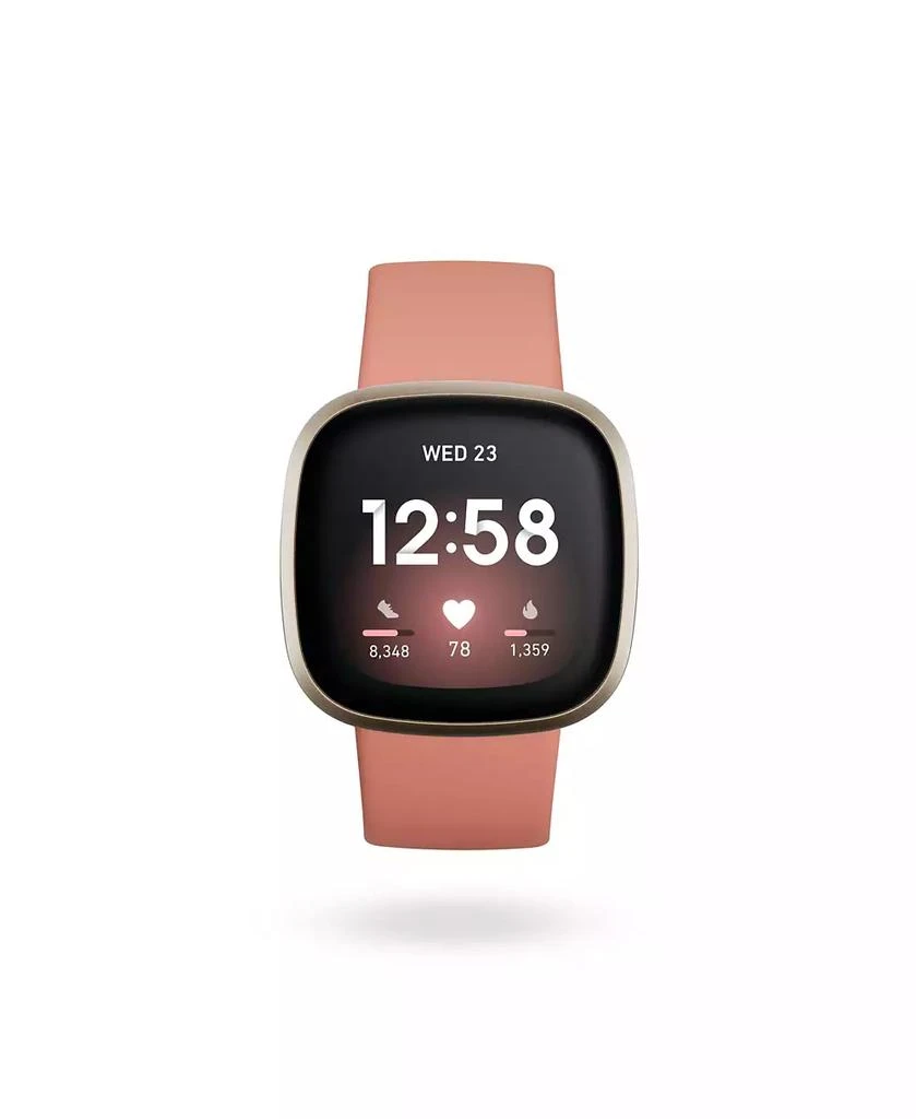 商品Fitbit|Versa 3 Pink Clay Strap Smart Watch 39mm,价格¥1523,第2张图片详细描述