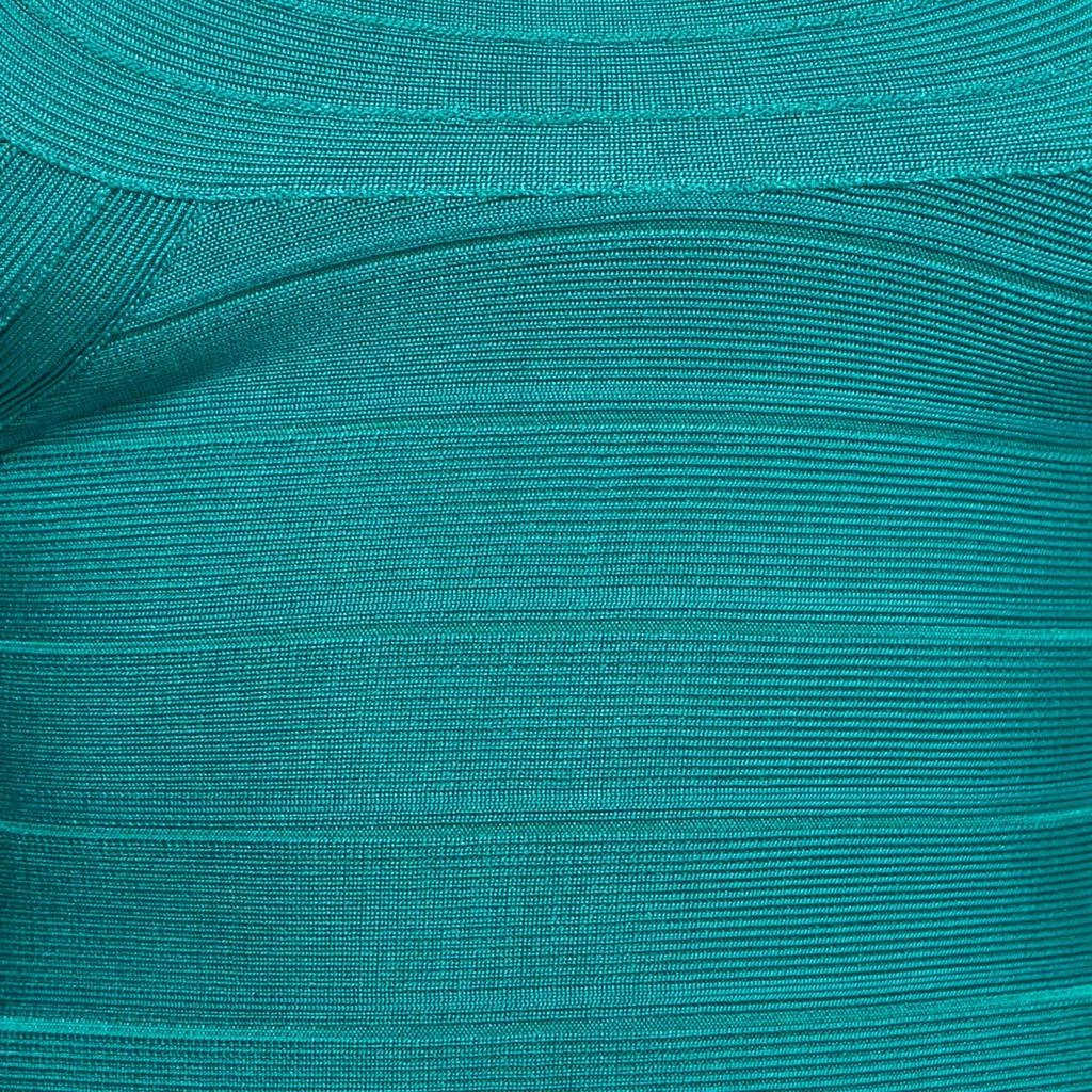 商品[二手商品] Herve Leger|Herve Leger Jade Green Sleeveless Scoop Neck Bandage Dress XS,价格¥1633,第3张图片详细描述