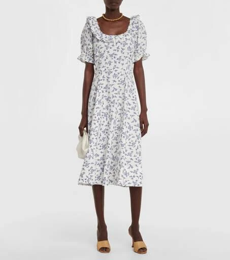 商品Ralph Lauren|花卉亚麻中长连衣裙,价格¥1704,第2张图片详细描述