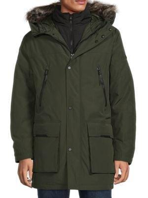 商品Michael Kors|Benson Snorkel Faux Fur Trim Jacket,价格¥1075,第1张图片