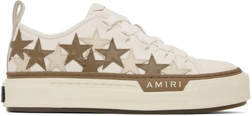 商品AMIRI|White & Brown Stars Court Low-Top Sneakers,价格¥4945,第1张图片