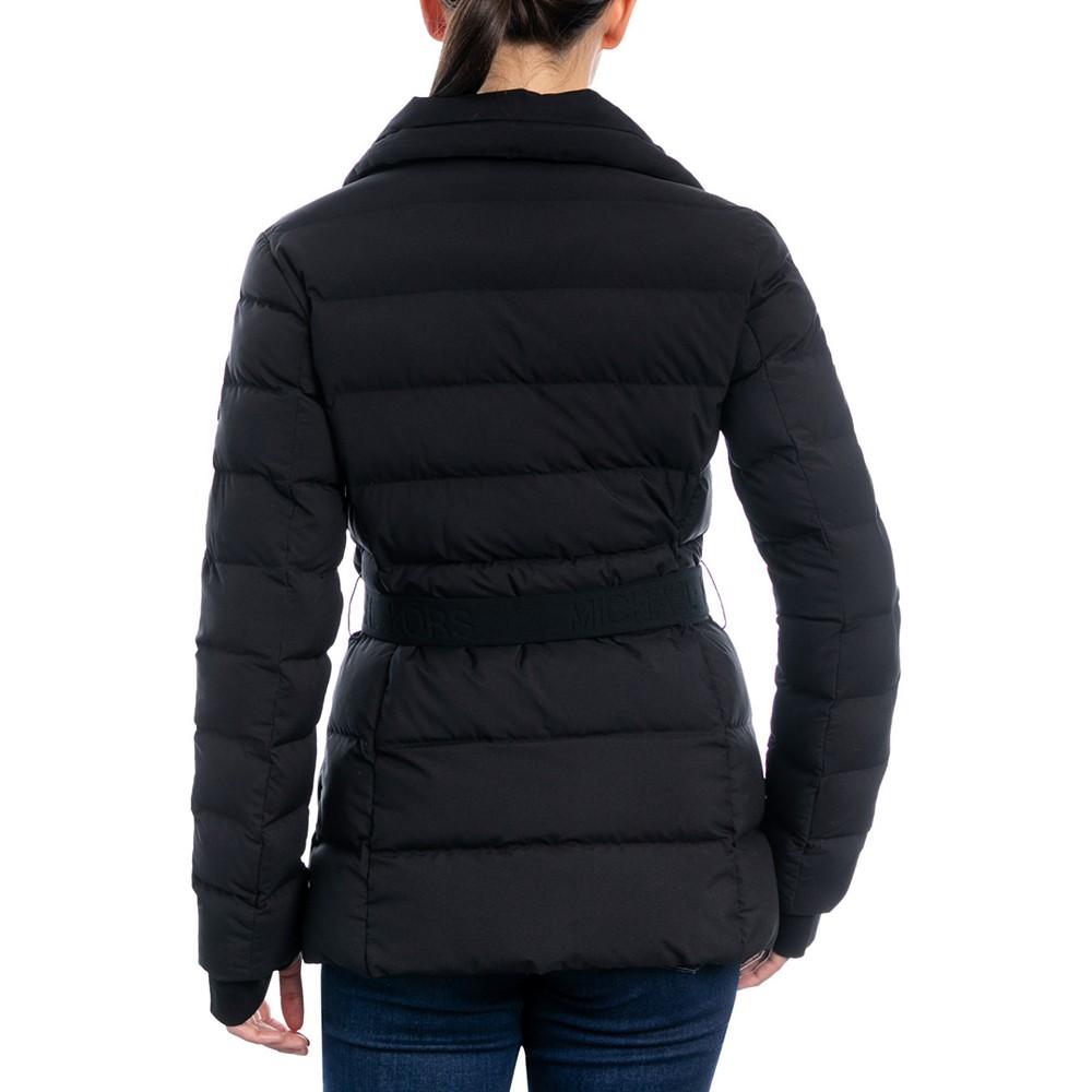 Women's Asymmetric Belted Packable Down Puffer Coat商品第3张图片规格展示