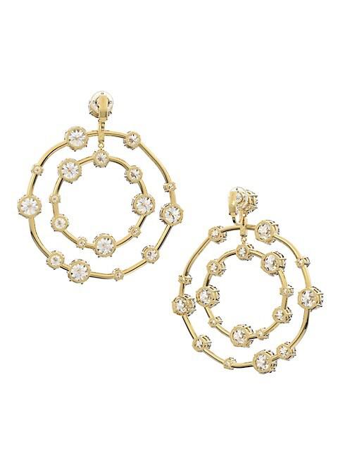 Constella Gold-Plated & Crystal Clip-On Earrings商品第2张图片规格展示