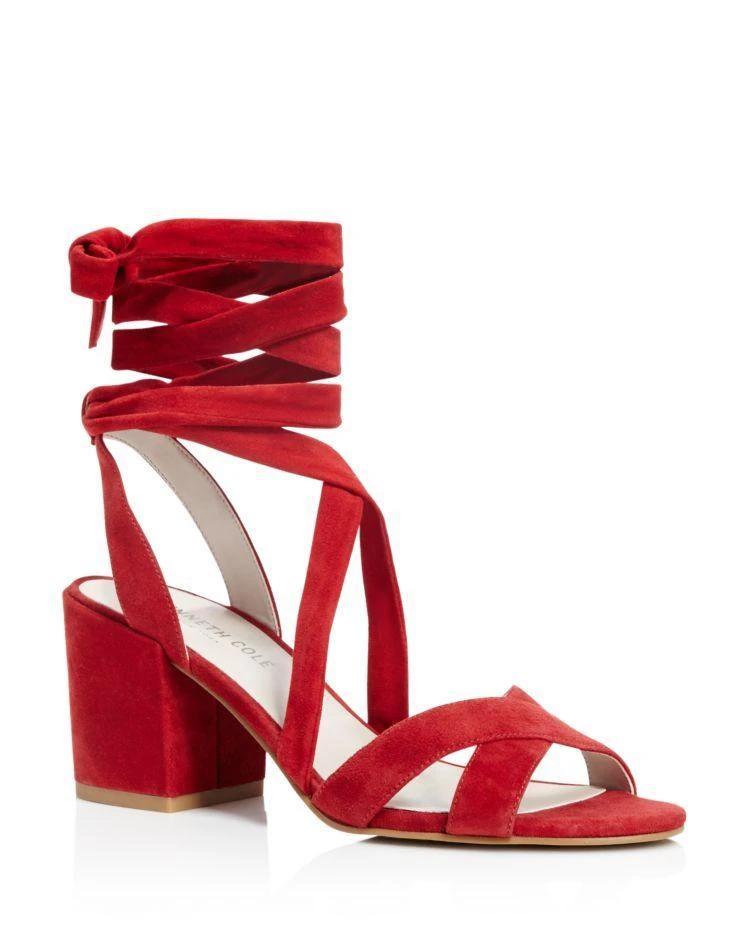 商品Kenneth Cole|Victoria Strappy Lace Up Mid Heel Sandals ,价格¥975,第1张图片