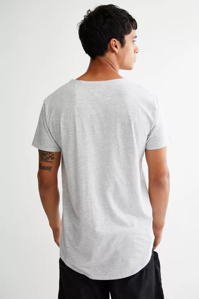 Standard Cloth Scoop Neck Curved Hem Tee商品第4张图片规格展示