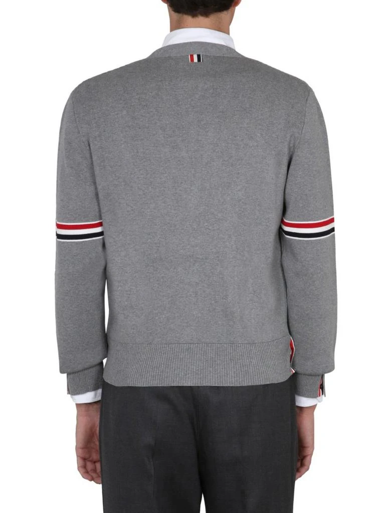 商品Thom Browne|Thom Browne 4-Bar Stripe V-Neck Cardigan,价格¥7975,第4张图片详细描述