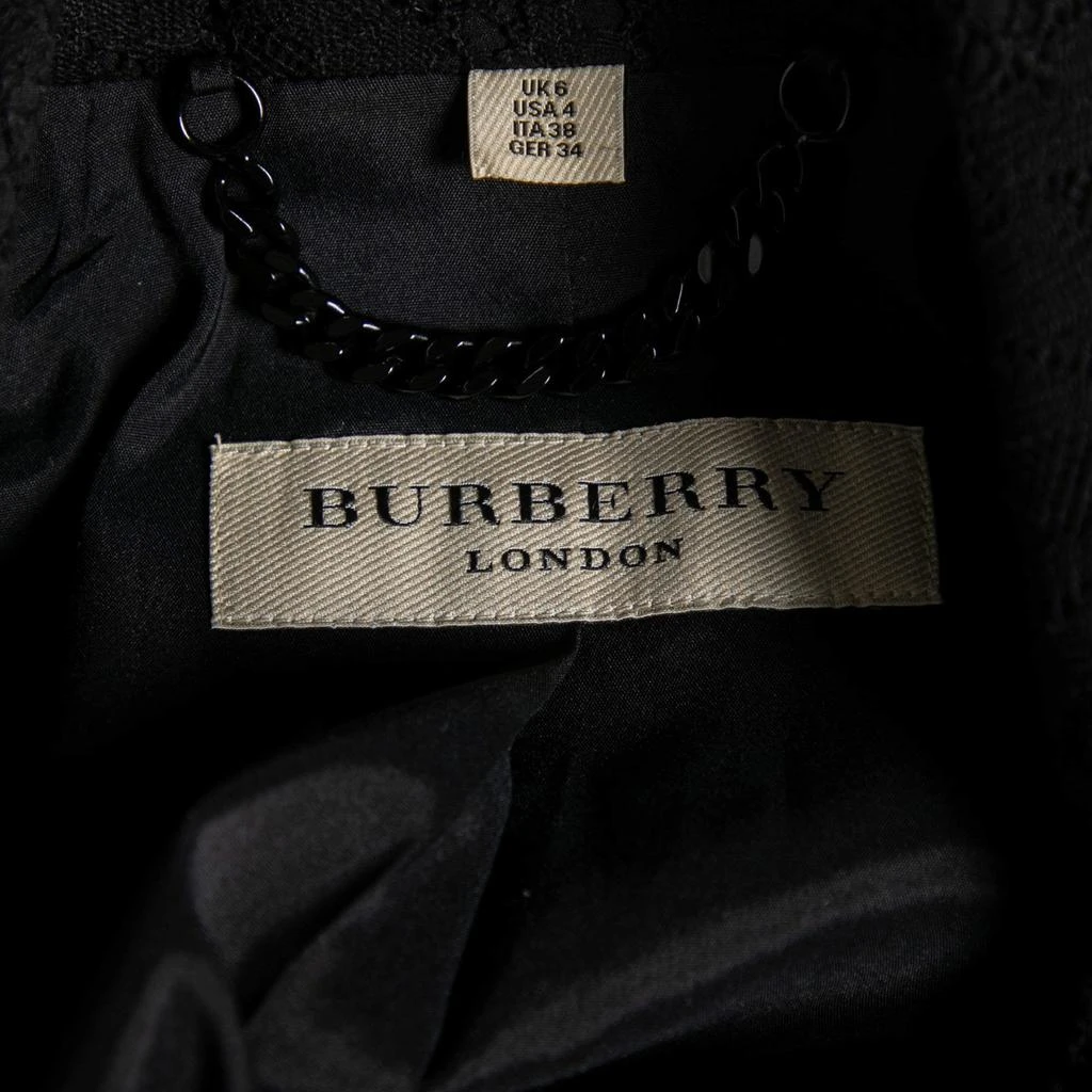 商品[二手商品] Burberry|Burberry Black Floral Lace Long Sleeve Blazer S,价格¥1430,第4张图片详细描述