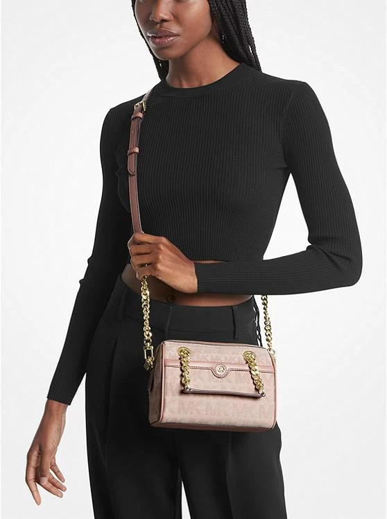 商品Michael Kors|Blaire Extra-Small Logo Jacquard Duffel Crossbody Bag,价格¥672,第2张图片详细描述