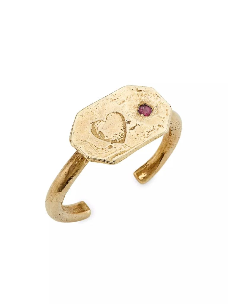 商品Maison Mönik|Precious Goldtone &amp; Ruby Adjustable Ring,价格¥1090,第1张图片