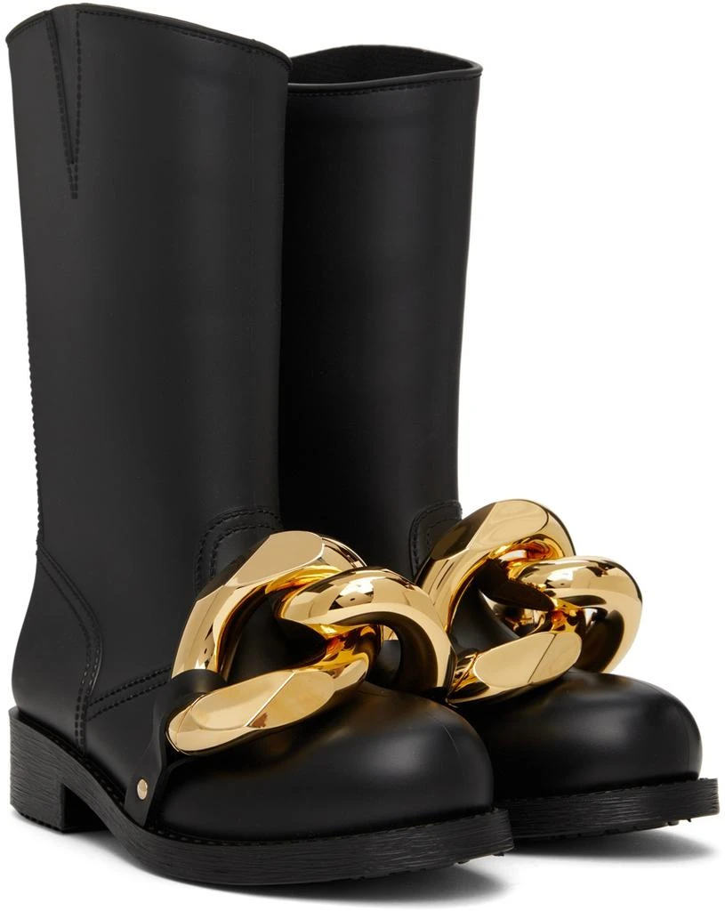 商品JW Anderson|Black High Chain Rubber Boots,价格¥1001,第4张图片详细描述