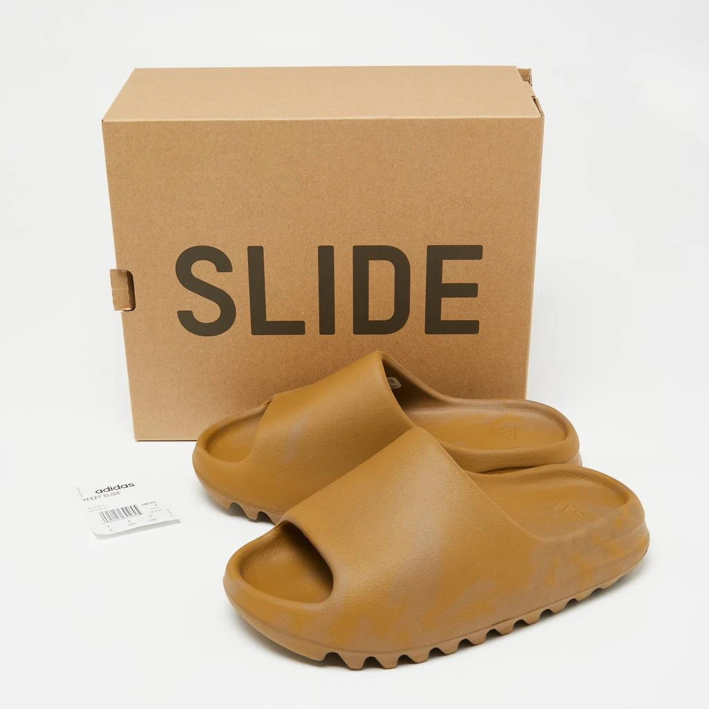 Yeezy x Adidas Brown Rubber Ochre Slides Size 37 商品