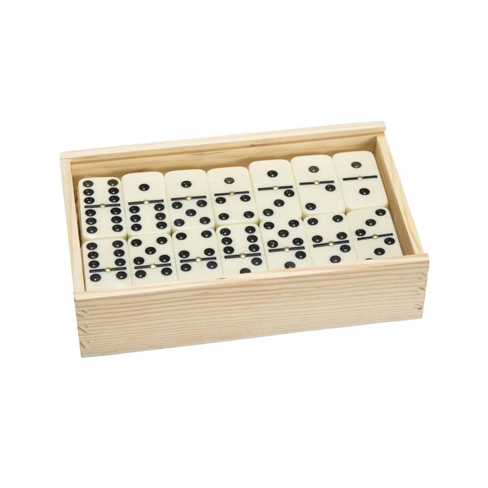 商品Trademark Global|Hey Play Premium Set Of 55 Double Nine Dominoes Wood Case,价格¥189,第1张图片
