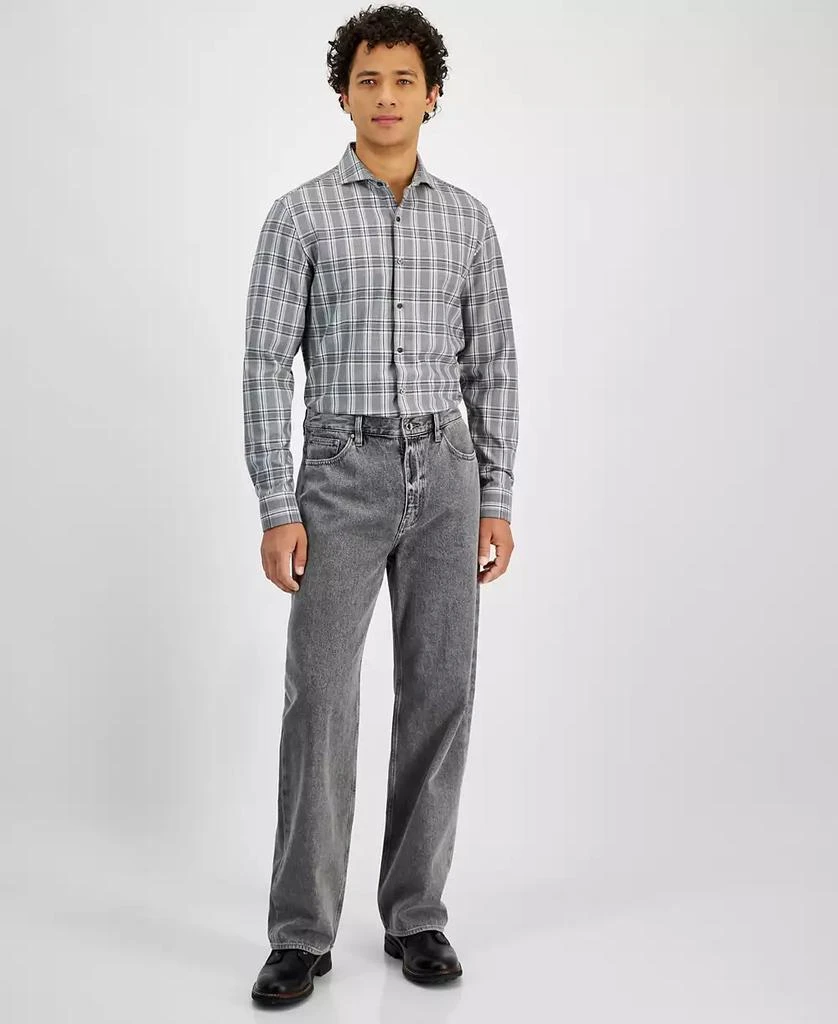 商品Michael Kors|Men's Gray Arden Straight-Fit Wide-Leg Jeans,价格¥515,第1张图片