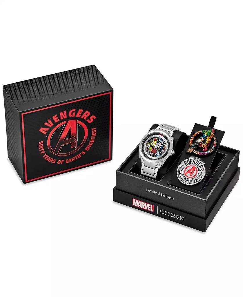 商品Citizen|Eco-Drive Men's Marvel Classic Avengers Stainless Steel Bracelet Watch 43mm,价格¥2569,第2张图片详细描述