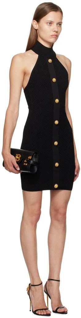 商品Balmain|黑色绕颈连衣裙,价格¥9779,第2张图片详细描述