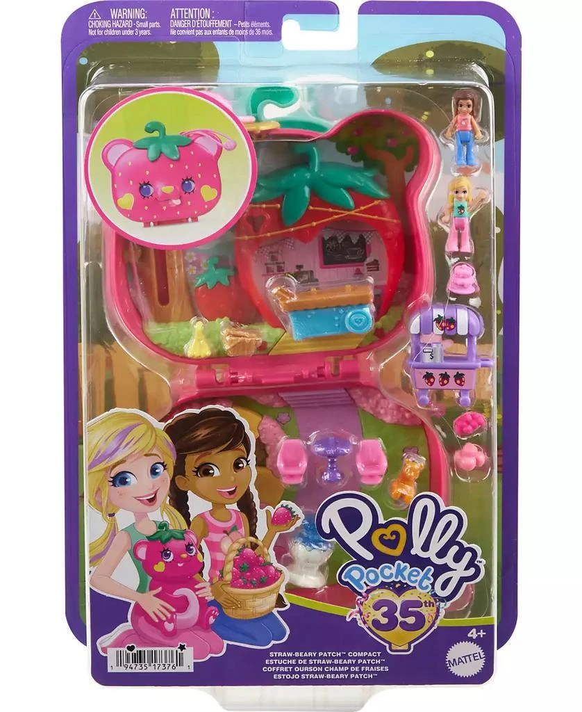 商品Polly Pocket|Dolls and Playset, Travel Toys, Straw-Beary Patch Compact,价格¥126,第4张图片详细描述