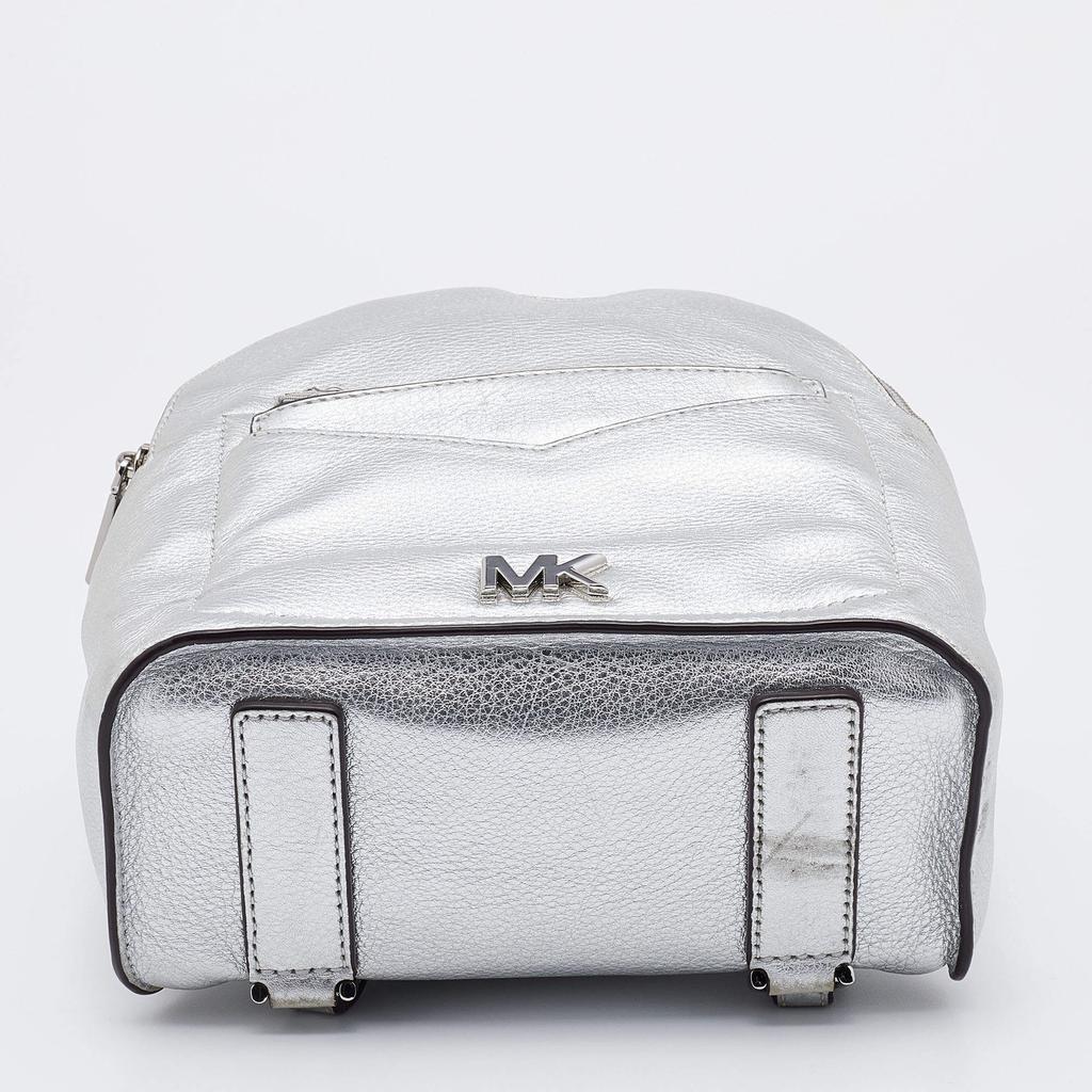 Michael Kors Silver Leather Jessa Convertible Backpack商品第6张图片规格展示