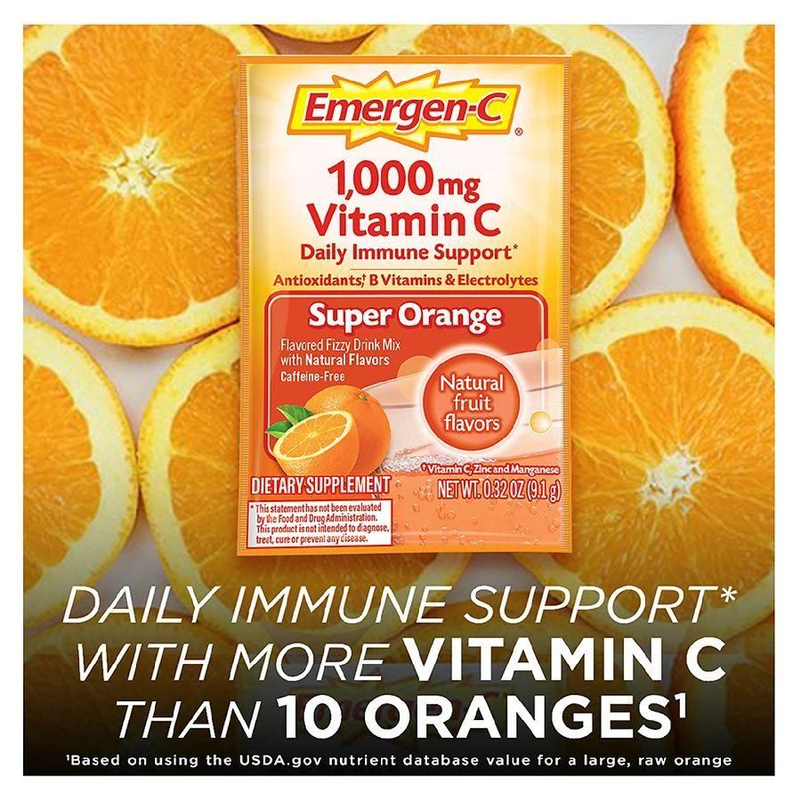 商品Emergen-C|Daily Immune Support Drink with 1000 mg Vitamin C, Antioxidants & B Vitamins,价格¥75,第5张图片详细描述