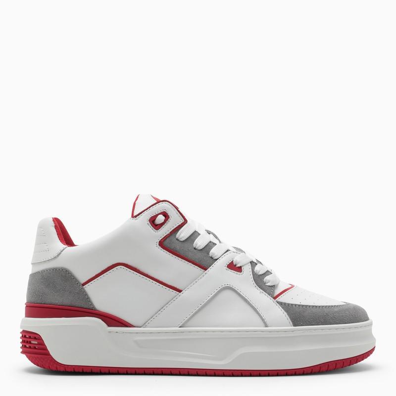 商品Just Don|Red/white leather low-top sneakers,价格¥3105,第1张图片