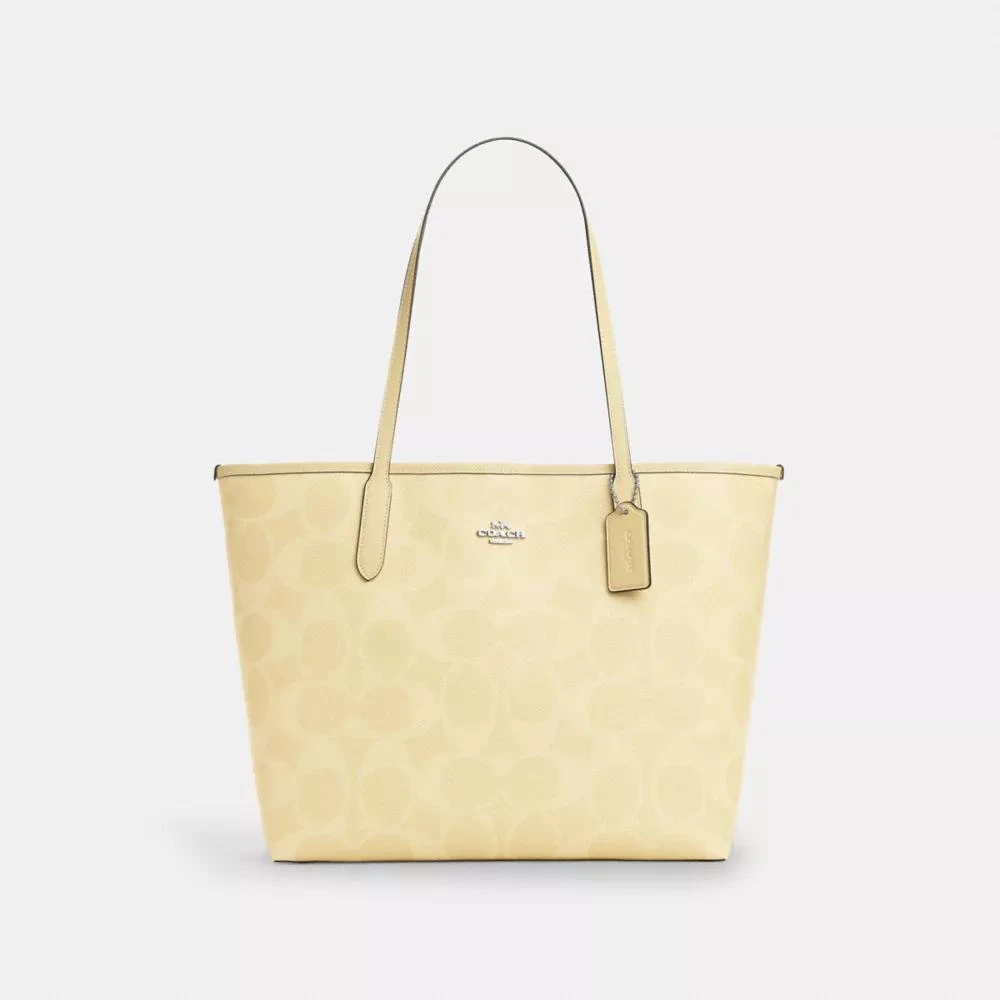 商品Coach|City Tote Bag In Signature Canvas,价格¥1217,第1张图片