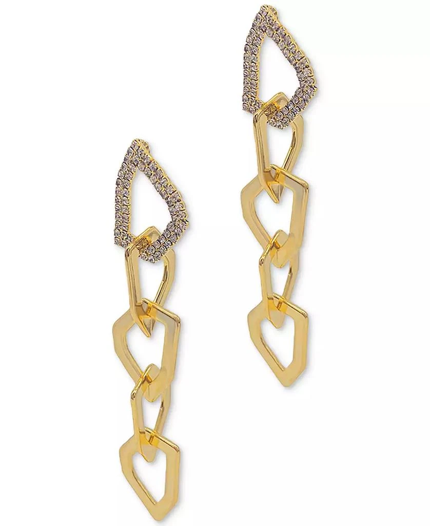 商品ADORNIA|14k Gold-Plated Organic Link Drop Earrings,价格¥210,第1张图片