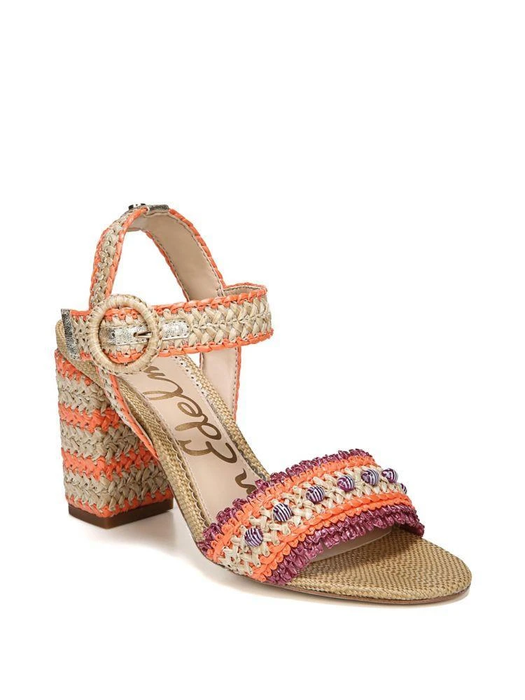 商品Sam Edelman|Olisa Basket Weave Ankle Strap Sandals,价格¥544,第1张图片