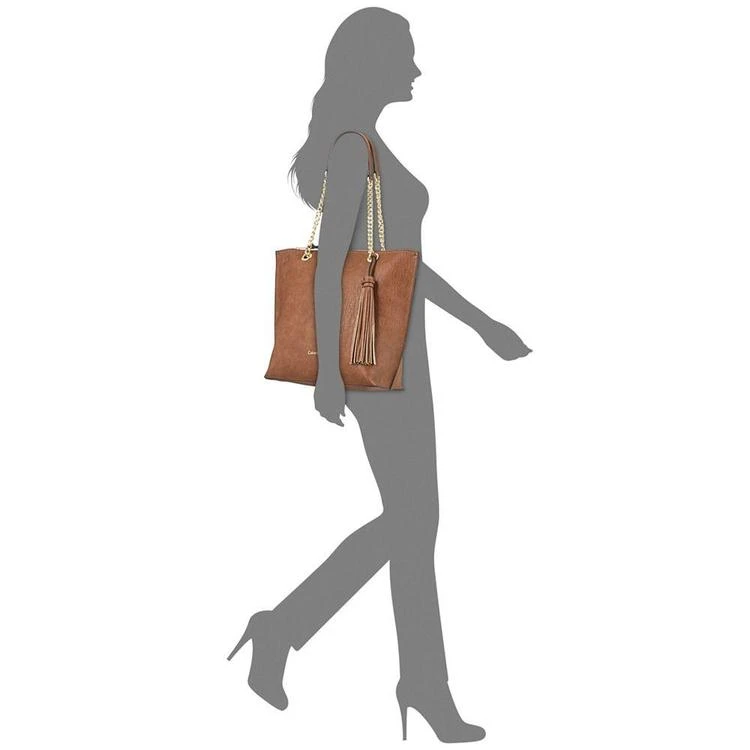 商品Calvin Klein|Unlined Chain Tote,价格¥497,第4张图片详细描述