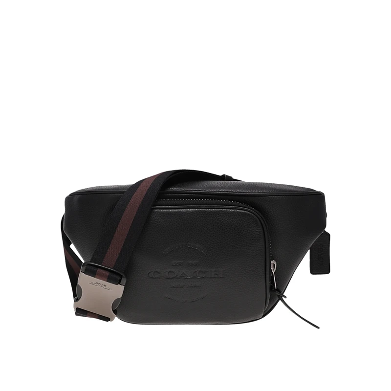 商品[国内直发] Coach|COACH 奥莱款小号男士牛皮革腰包C5393QBBK,价格¥1755,第1张图片