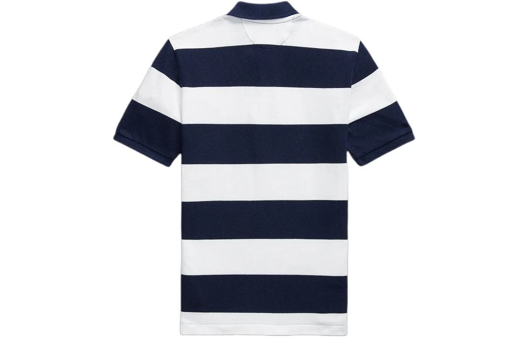 商品[国内直发] Ralph Lauren|SS24 小马刺绣条纹休闲短袖Polo衫T恤 深蓝色 儿童款,价格¥664,第3张图片详细描述