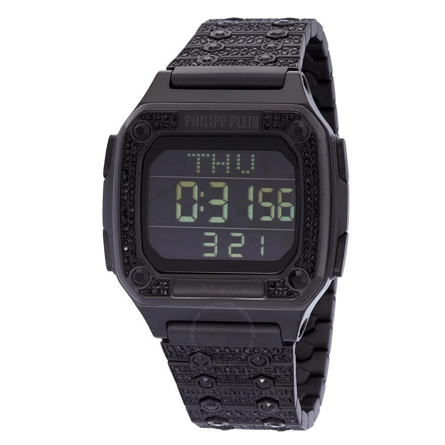 商品Philipp Plein|Hyper Shock Quartz Digital Black Dial Unisex Watch PWHAA1421,价格¥714,第1张图片