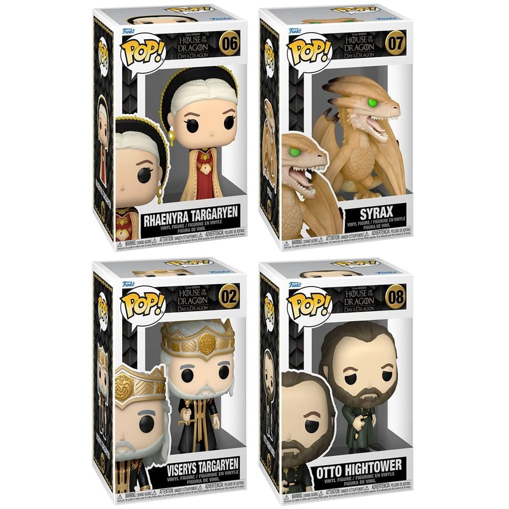 商品Funko|TV House of the Dragon Syrax, Rhaenyra Targaryen, Viserys Targaryen, Otto Hightower 4 Figure Collectors Set,价格¥277,第2张图片详细描述