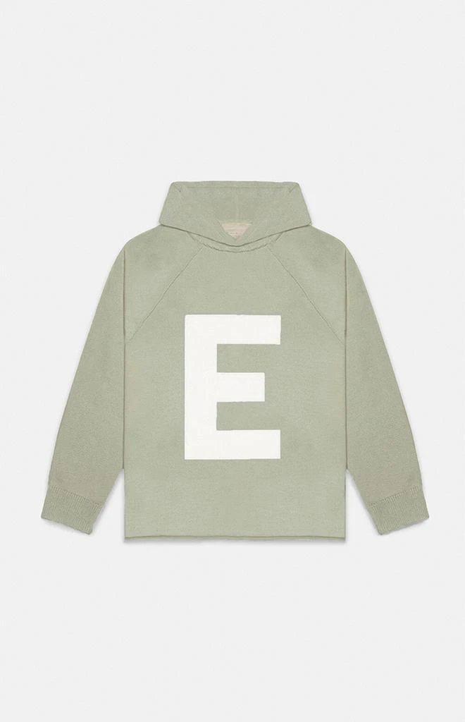 商品Essentials|Sea Foam Big E Knit Hoodie,价格¥241,第1张图片