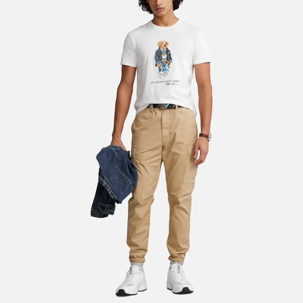 商品Ralph Lauren|Polo Ralph Lauren Men's Custom Slim Fit Polo Bear Jersey T-Shirt - White Heritage Bear,价格¥548,第3张图片详细描述