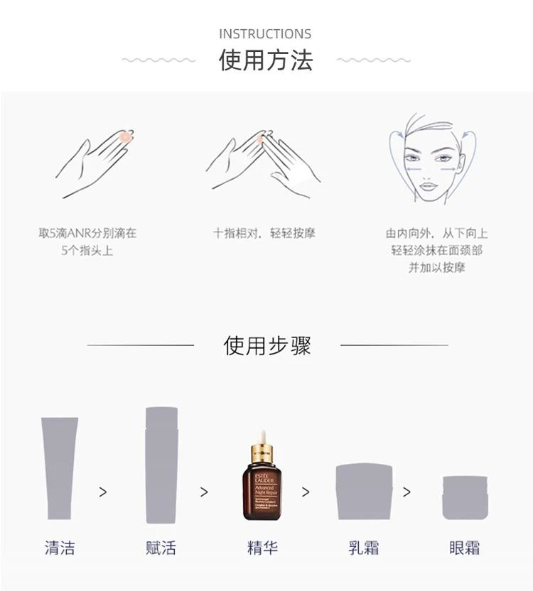 商品Estée Lauder|【欧洲直购】estee lauder 雅诗兰黛 新一代小棕瓶精华50ML+15ML便携装+小棕瓶眼霜5ML+多效智妍面霜15ML,价格¥1239,第7张图片详细描述