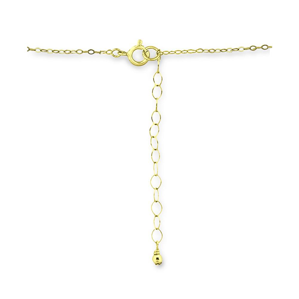 Multi-Stone Circle Wreath Pendant Necklace in 18k Gold-Plated Sterling Silver, 16" + 2" extender, Created for Macy's商品第4张图片规格展示