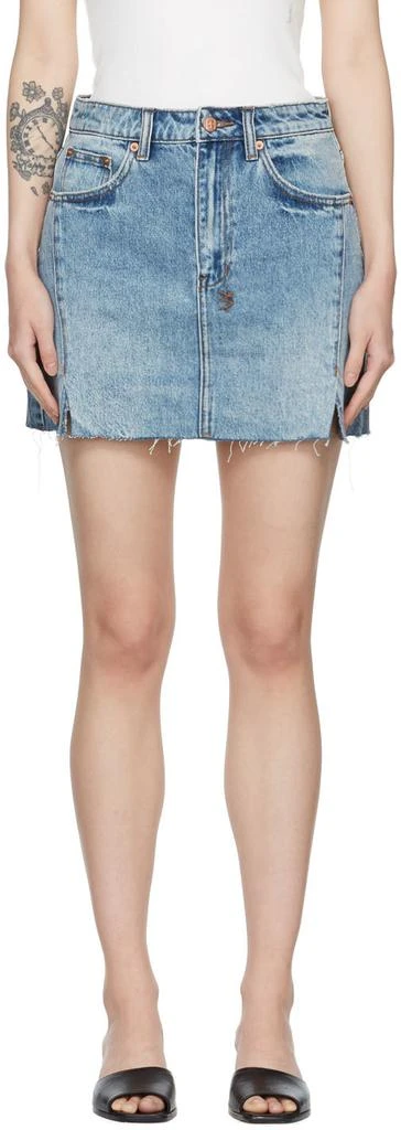商品Ksubi|Blue Lifetime Denim Miniskirt,价格¥485,第1张图片