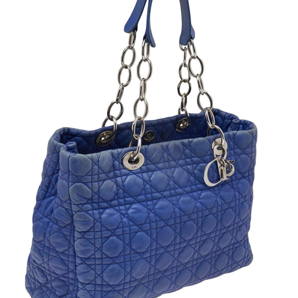 Dior Blue Cannage Leather Large Soft Lady Dior Shopping Tote 商品