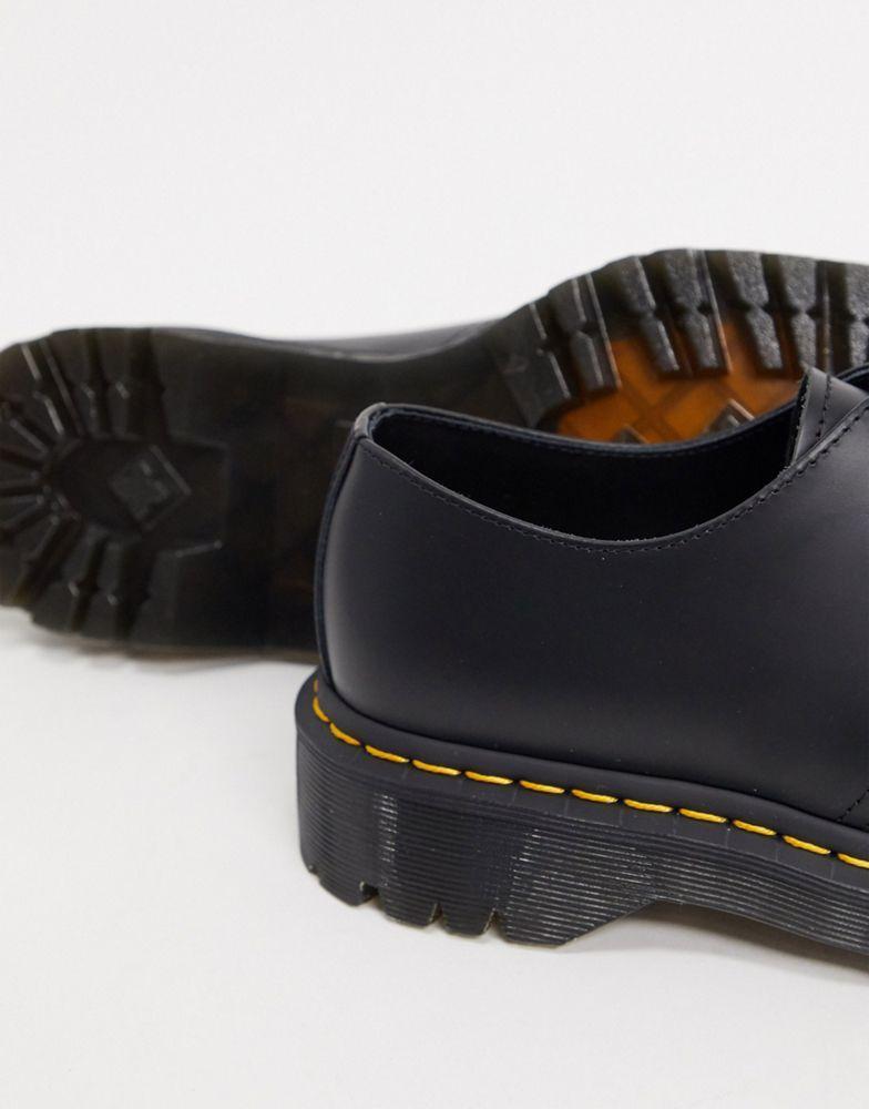 商品Dr. Martens|Dr Martens 1461 bex platform 3-eye shoes in black,价格¥1201,第4张图片详细描述