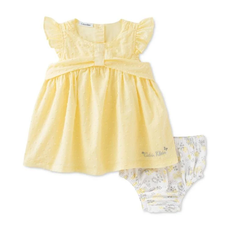 商品Calvin Klein|2-Pc. Swiss-Dot Tunic & Diaper Cover Set, Baby Girls (0-24 months),价格¥87,第2张图片详细描述