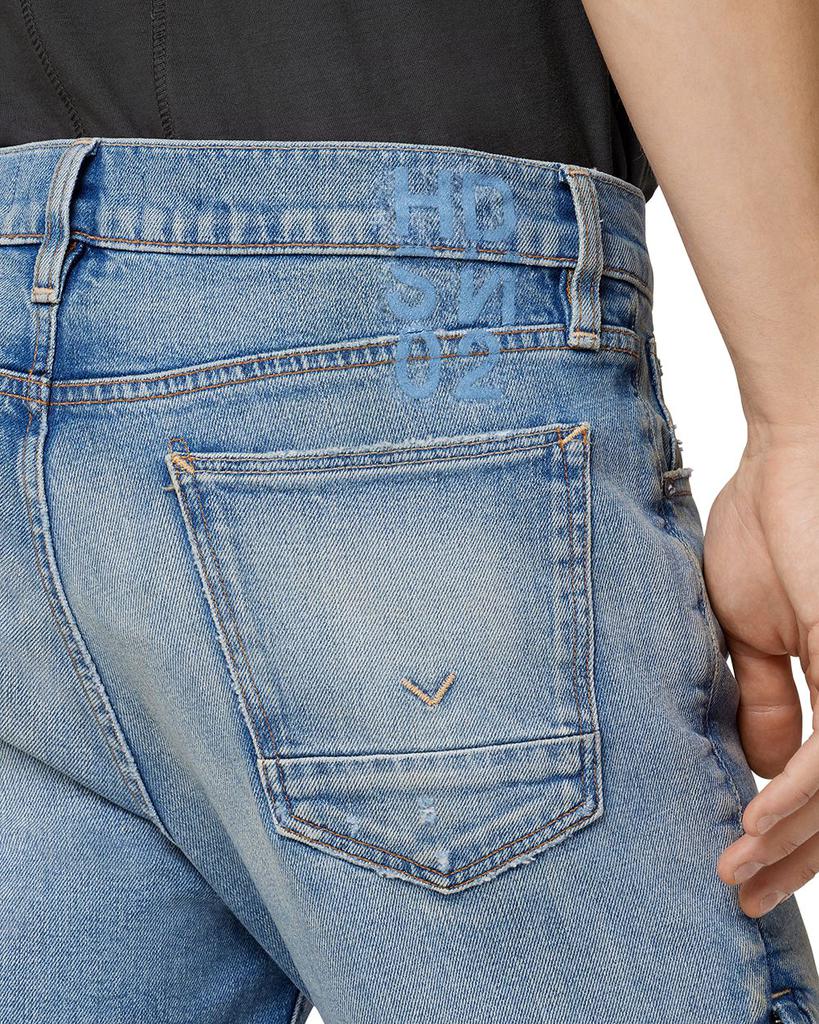 Zack Side Zip Skinny Fit Jeans in Visions商品第6张图片规格展示