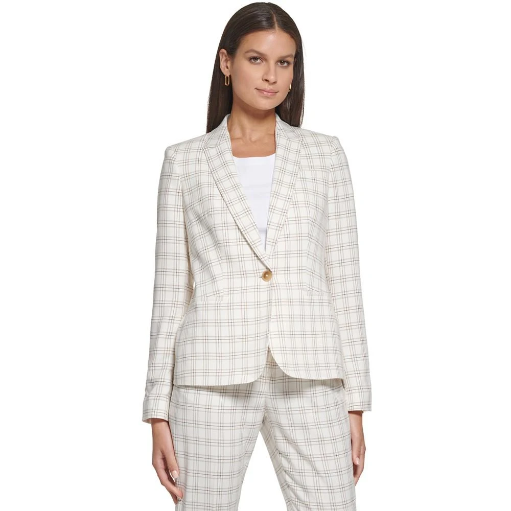 商品Tommy Hilfiger|Women's Plaid One-Button Blazer,价格¥1040,第1张图片