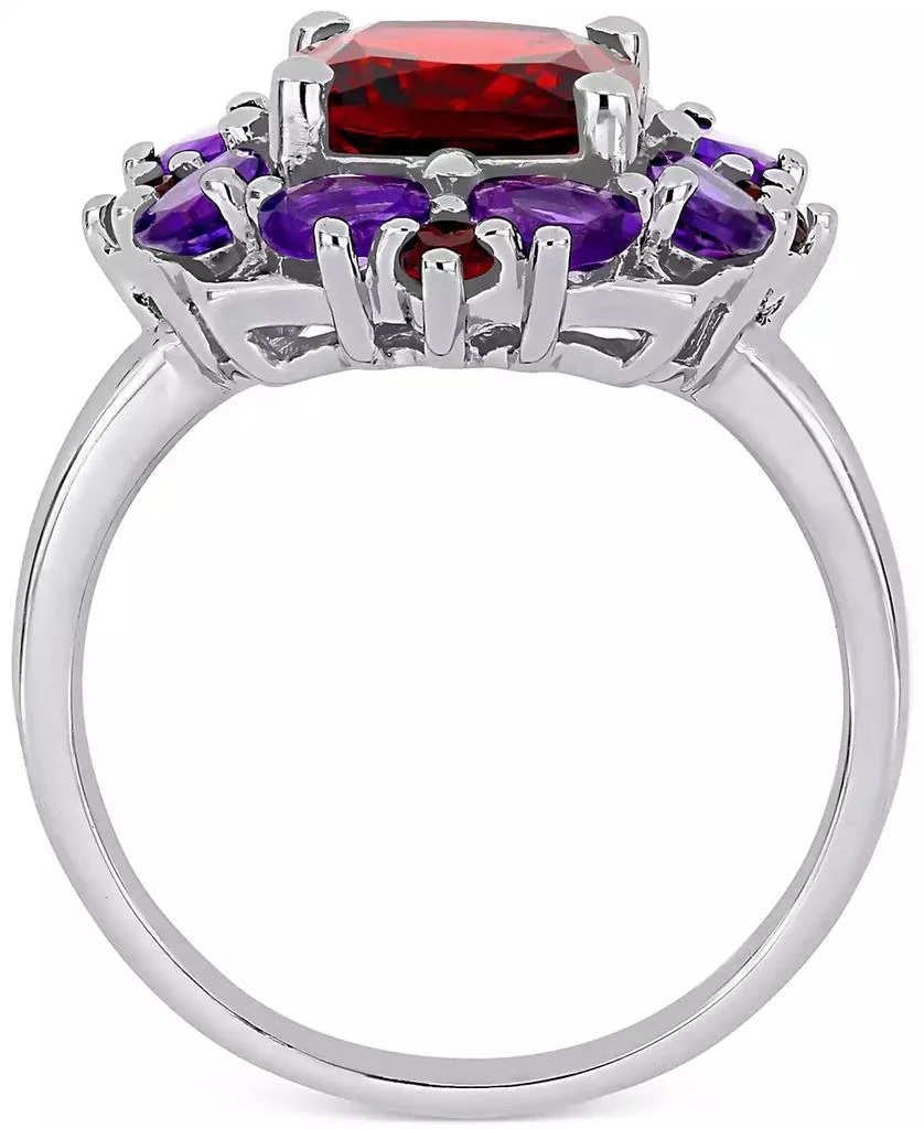 商品Macy's|Rhodolite Garnet (3-1/4 ct. t.w.) & Amethyst (1-1/8 ct. t.w.) Cluster Statement Ring in Sterling Silver,价格¥1178,第3张图片详细描述