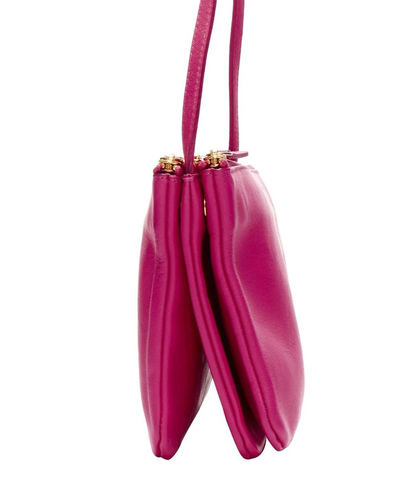 商品[二手商品] Celine|CELINE Trio pink soft leather detachable shoulder strap medium pouch crossbody bag,价格¥6310,第4张图片详细描述